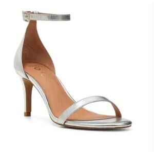 Joie Maisie Heels 6 Silver NWOT Leather Sandals Ankle Strap Cocktail Formal